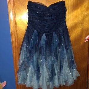 blue ombré homecoming dress